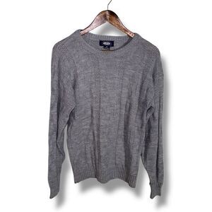 Gray Knights Bridge Chunky Knit Crewneck Sweater Size M